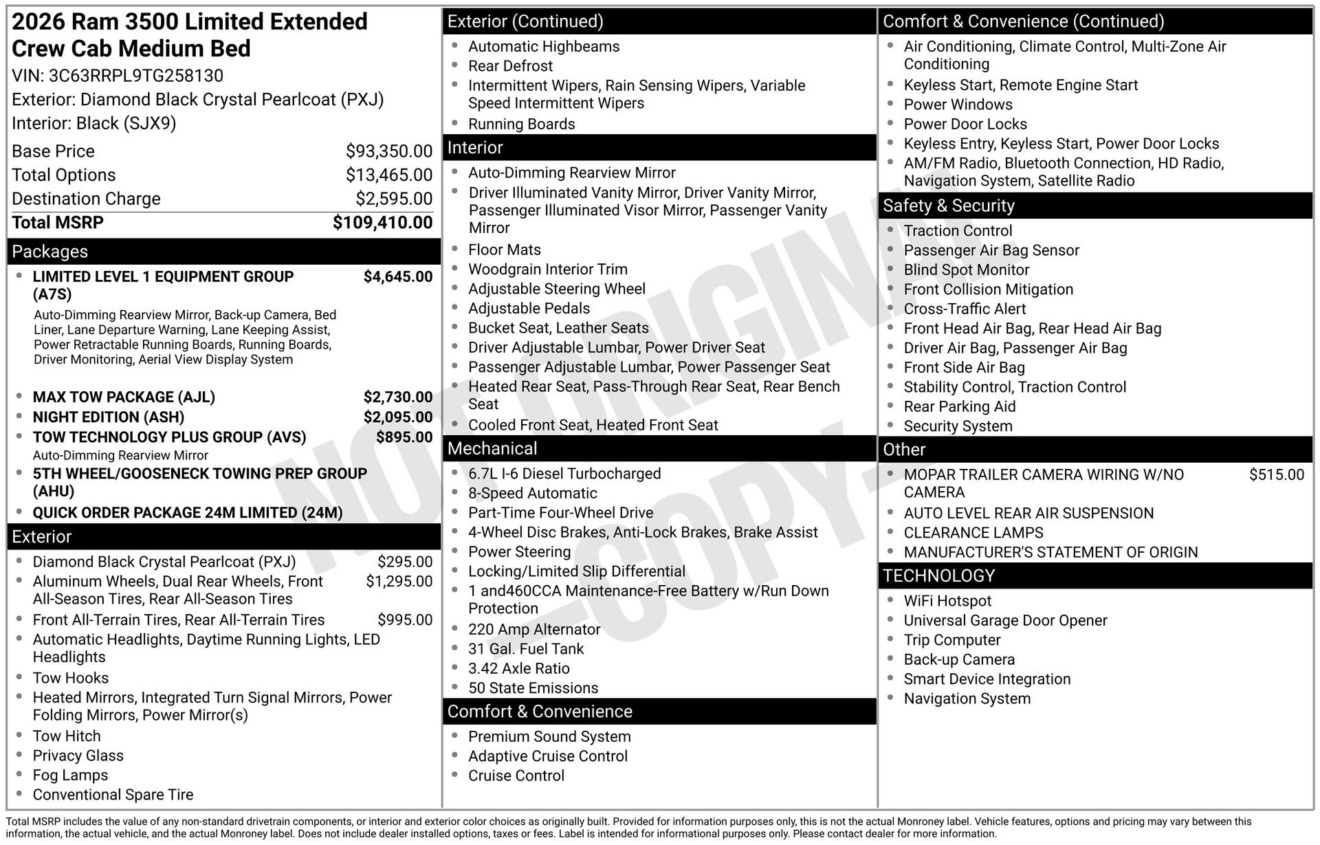 New 2026 RAM 3500 Limited AWD/4WD image 45