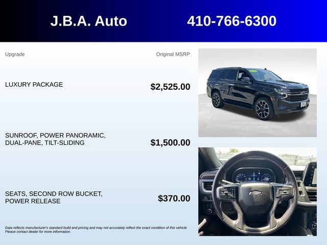 Certified 2022 Chevrolet Tahoe RST w/ Luxury Package AWD/4WD image 5