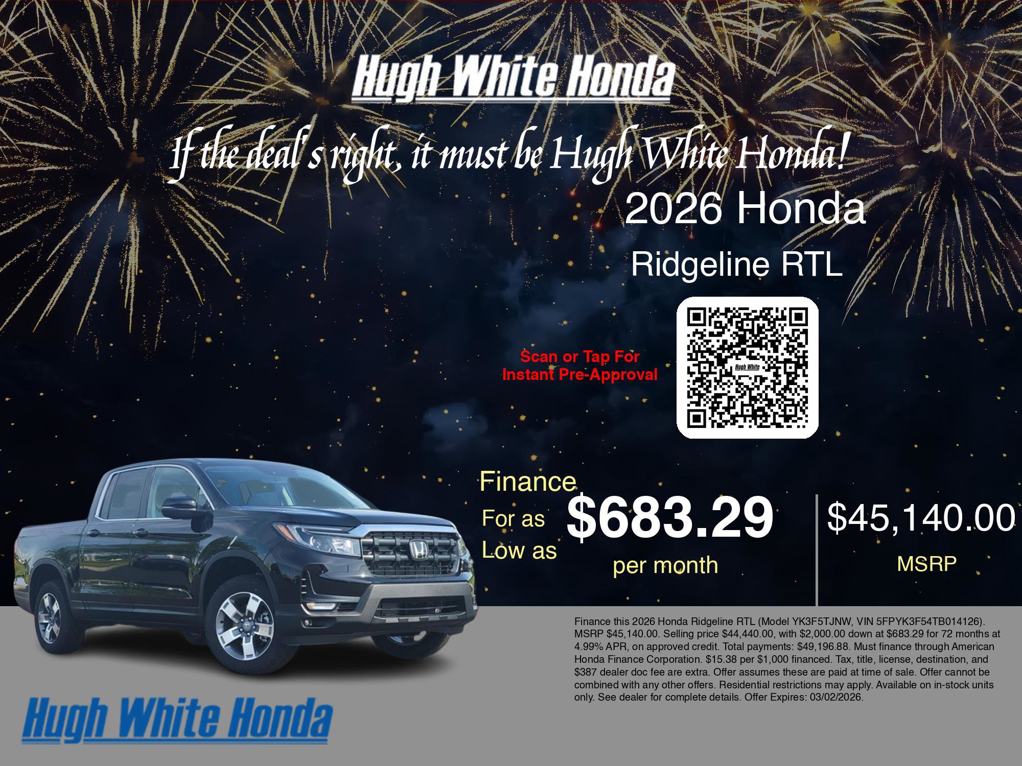 New 2026 Honda Ridgeline RTL image 7