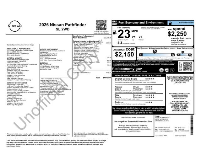 New 2026 Nissan Pathfinder SL w/ SL Premium Package FWD image 23