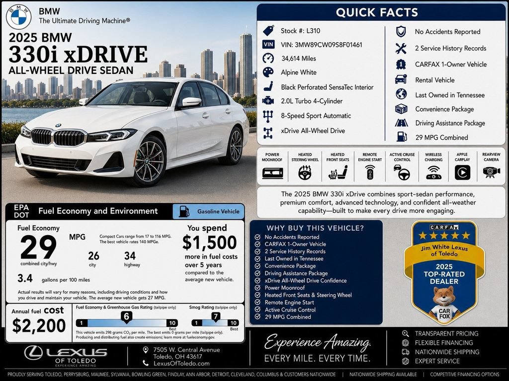 Used 2025 BMW 330i xDrive Sedan AWD/4WD image 2