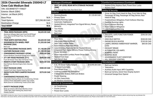 New 2026 Chevrolet Silverado 2500 LT w/ Trail Boss Package AWD/4WD image 5