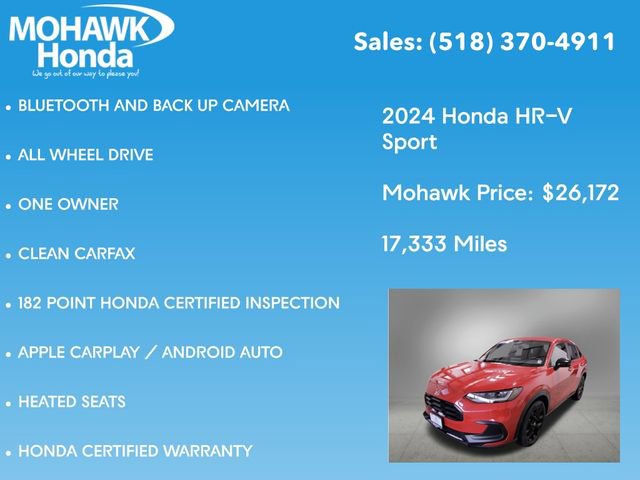 Certified 2024 Honda HR-V Sport image 7