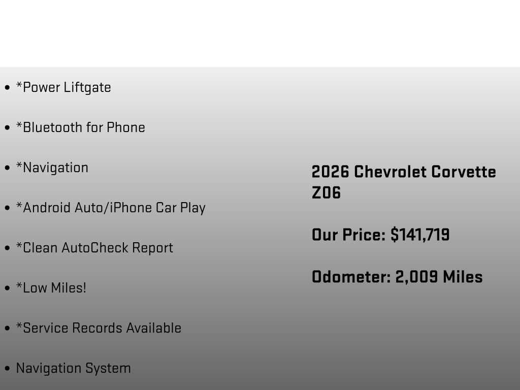 Used 2026 Chevrolet Corvette Z06 RWD image 30