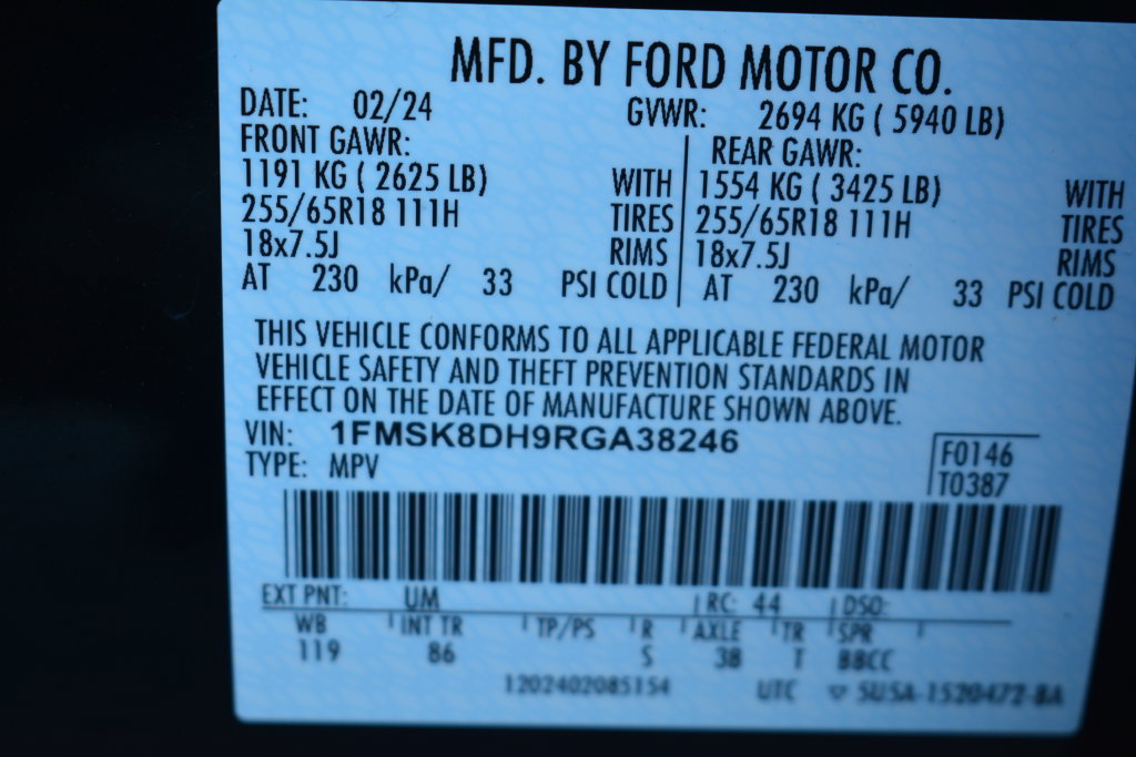 Certified 2024 Ford Explorer XLT AWD/4WD image 28
