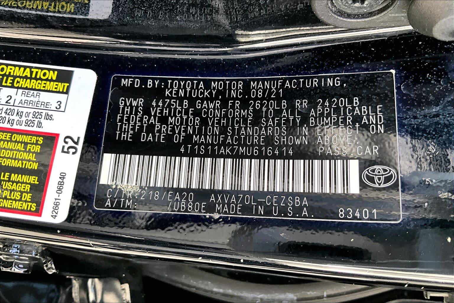 Used 2021 Toyota Camry SE w/ Cold Weather Package FWD image 36