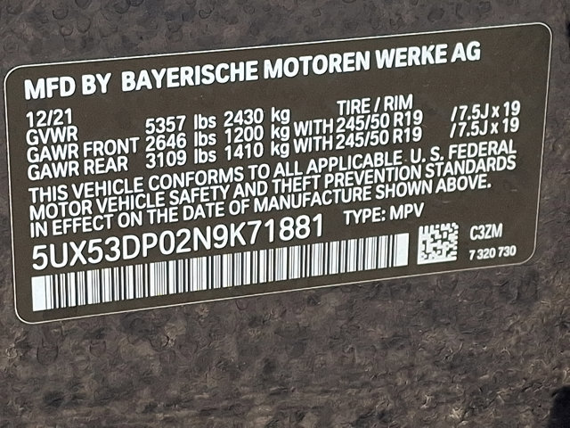 Certified 2022 BMW X3 xDrive30i w/ Premium Package 2 image 20