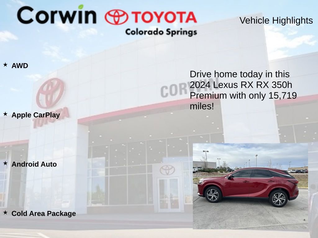Used 2024 Lexus RX 350h w/ Cold Area Package AWD/4WD image 6