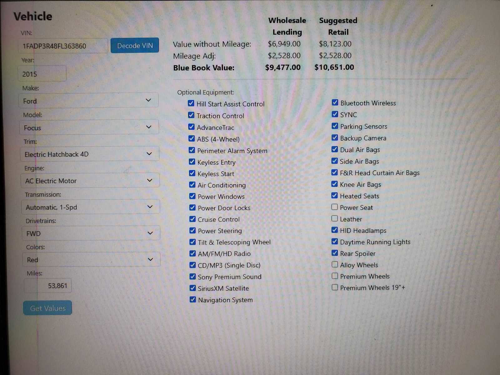 Used 2015 Ford Focus Electric Hatchback image 23