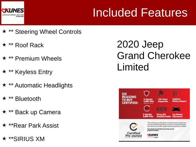 Certified 2020 Jeep Grand Cherokee Limited w/ Trailer Tow Group IV image 4