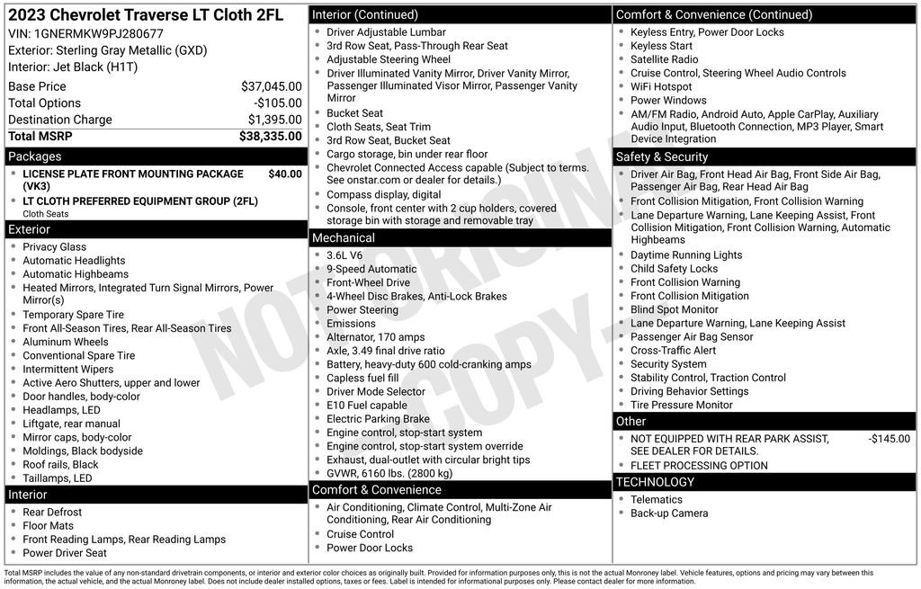 Used 2023 Chevrolet Traverse LT image 31