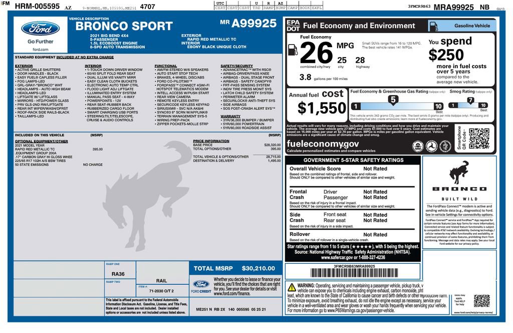 Used 2021 Ford Bronco Sport Big Bend AWD/4WD image 2