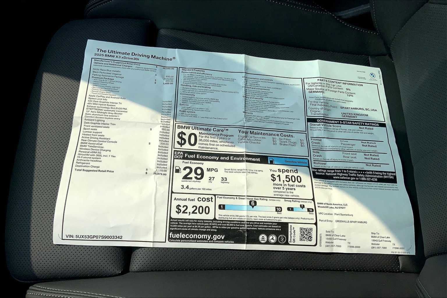 New 2025 BMW X3 xDrive30i w/ Premium Package image 19