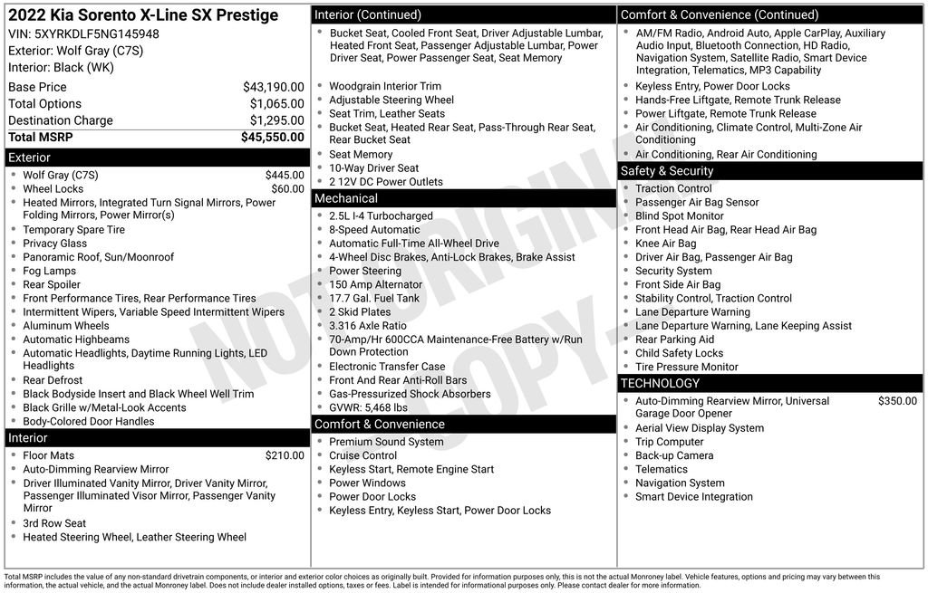 Used 2022 Kia Sorento SX Prestige image 3