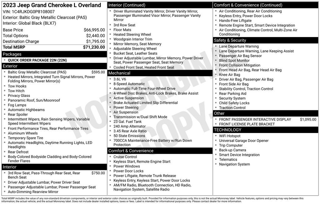 Used 2023 Jeep Grand Cherokee L Overland image 24