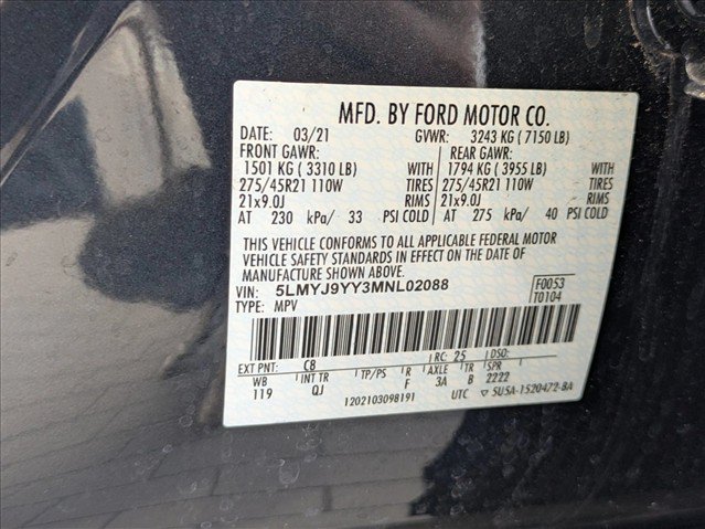 Used 2021 Lincoln Aviator Black Label Grand Touring w/ Class IV Trailer Tow Package AWD/4WD image 23