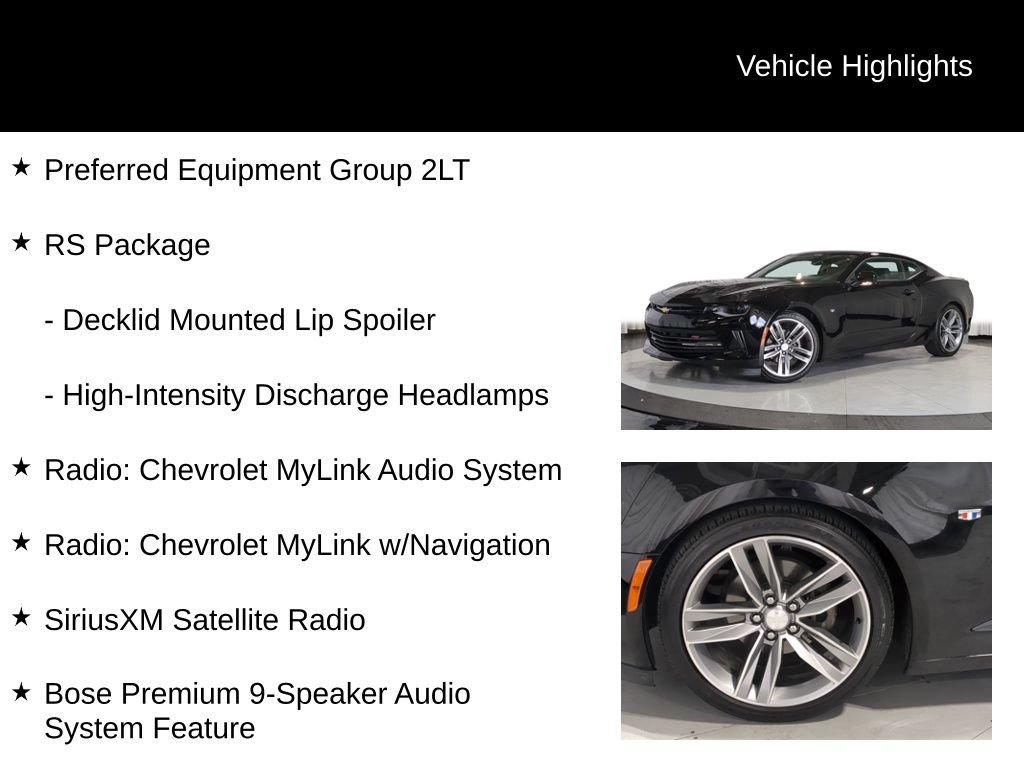 Used 2017 Chevrolet Camaro LT w/ RS Package RWD image 7