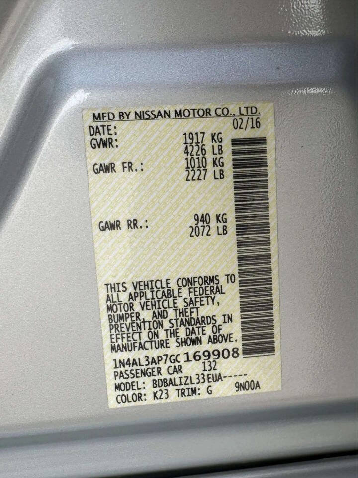 Used 2016 Nissan Altima 2.5 SV FWD image 18