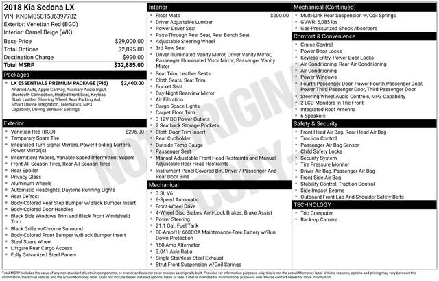 Used 2018 Kia Sedona LX w/ LX Essentials Premium Package image 12