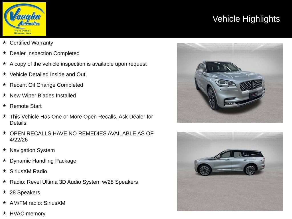 Used 2022 Lincoln Aviator Black Label w/ Dynamic Handling Package AWD/4WD image 2