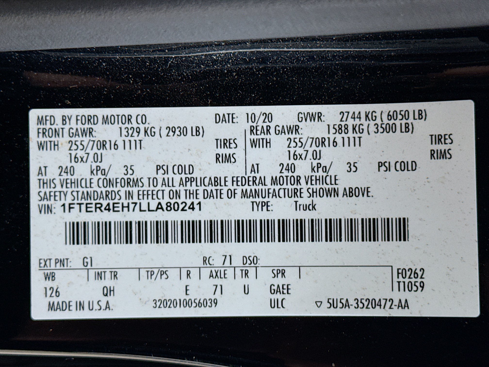 Used 2020 Ford Ranger XL w/ Equipment Group 101A Mid RWD image 32