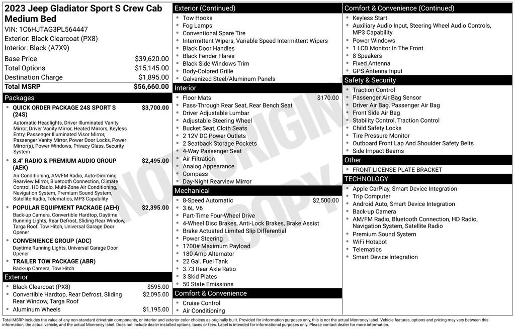 Used 2023 Jeep Gladiator Sport AWD/4WD image 38