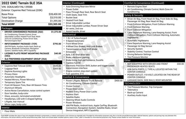 Used 2022 GMC Terrain SLE w/ Driver Convenience Package FWD image 4