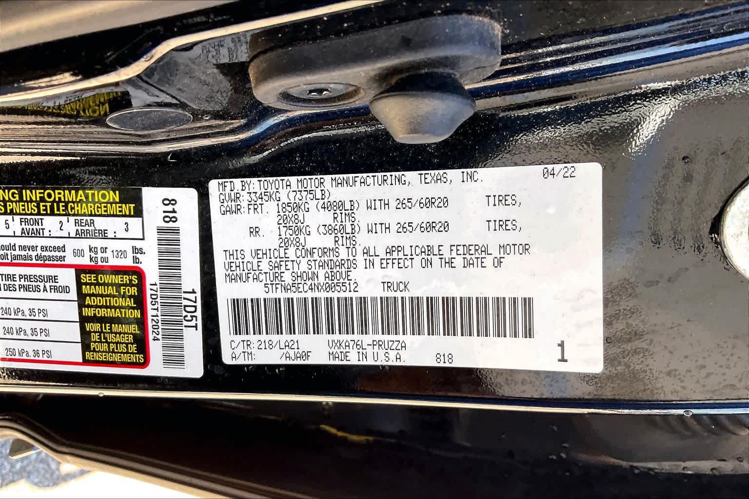 Used 2022 Toyota Tundra Platinum AWD/4WD image 35