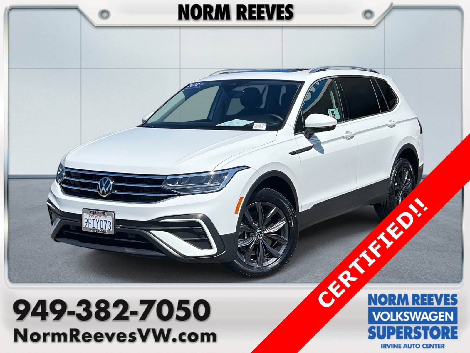 Certified 2022 Volkswagen Tiguan SE