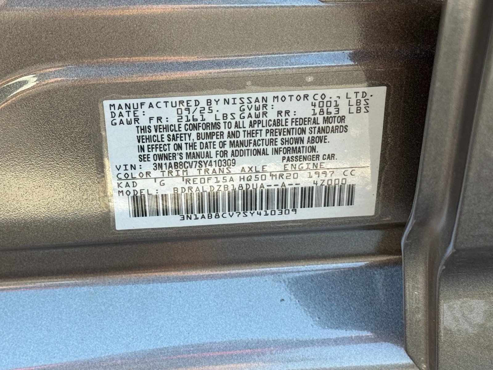 Used 2025 Nissan Sentra SV FWD image 39