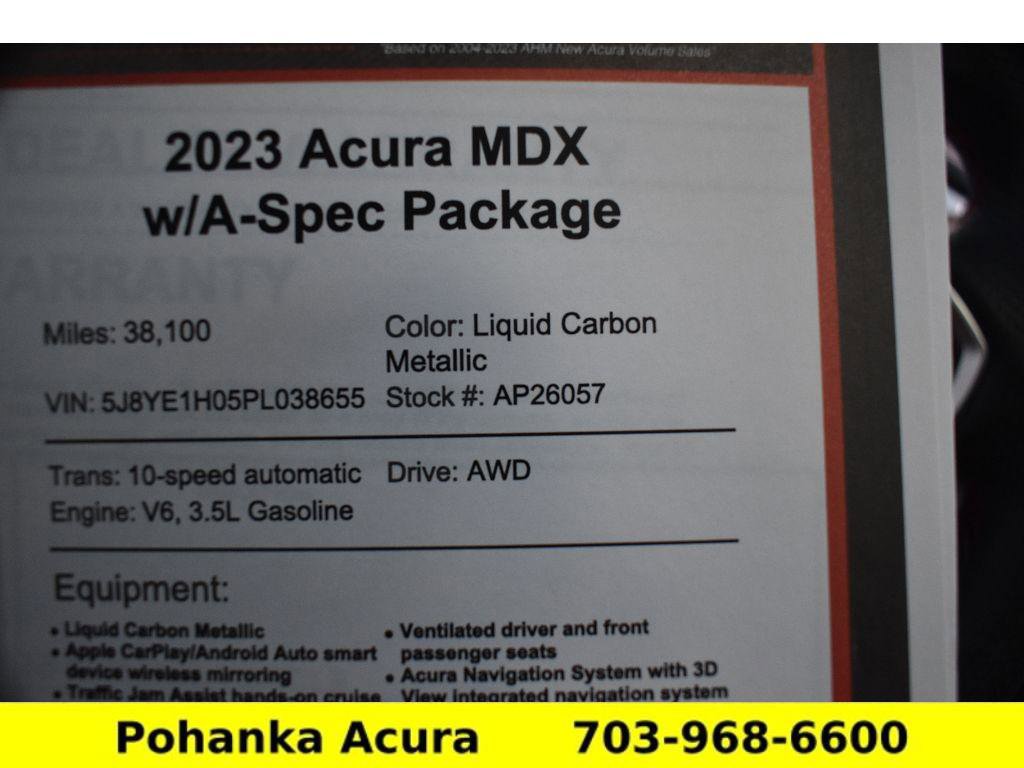 Used 2023 Acura MDX A-Spec AWD/4WD image 42