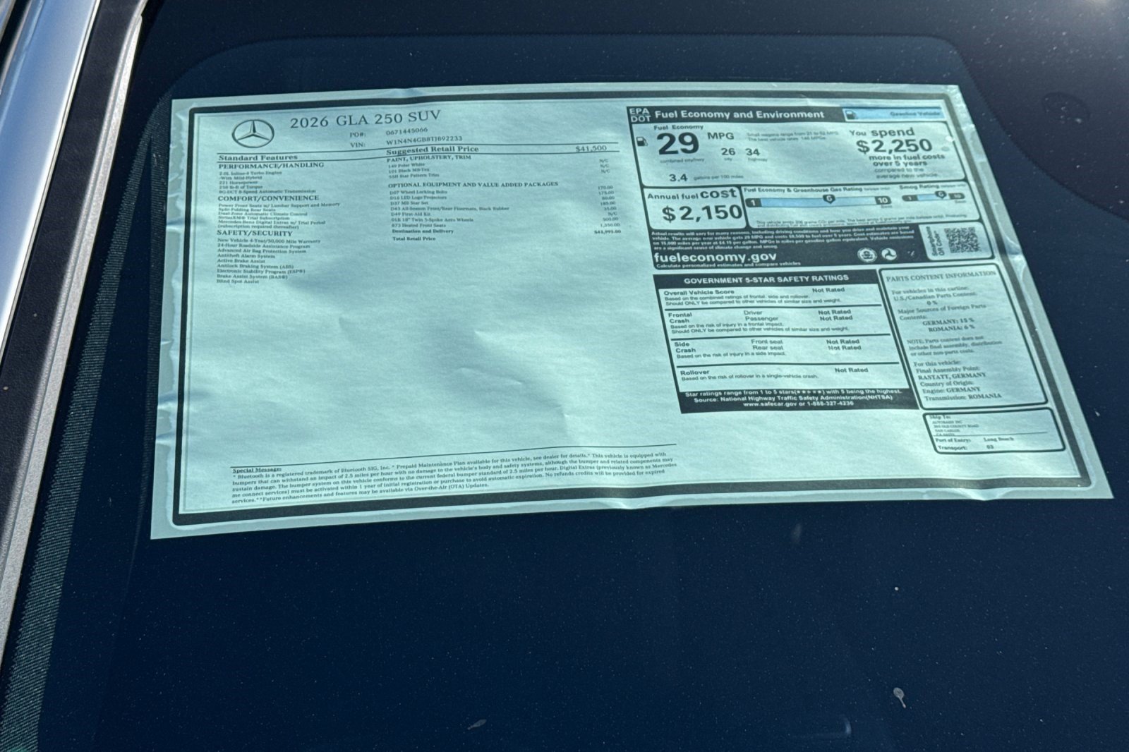 New 2026 Mercedes-Benz GLA 250 image 28