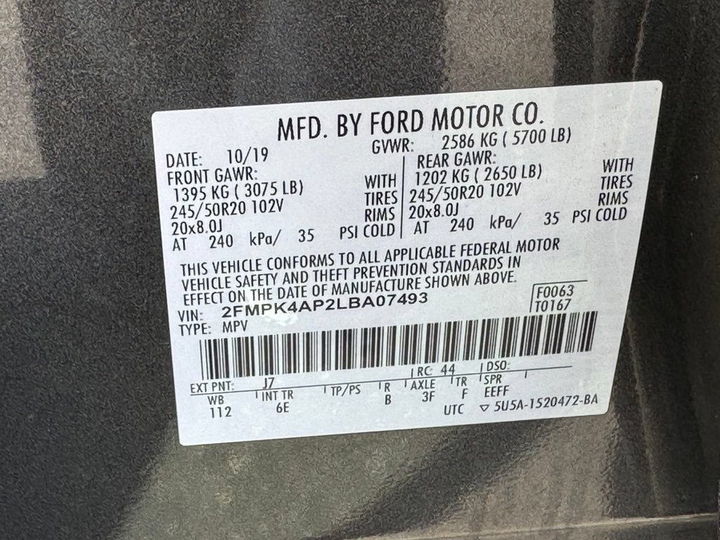 Certified 2020 Ford Edge ST w/ Equipment Group 401A AWD/4WD image 50
