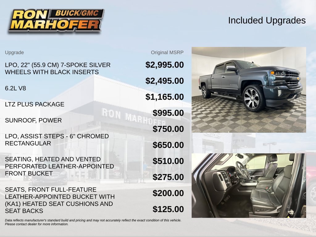 Used 2017 Chevrolet Silverado 1500 LTZ Z71 w/ LTZ Plus Package AWD/4WD image 6