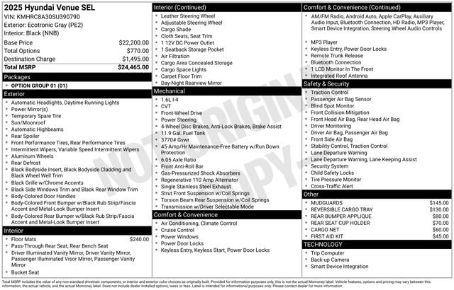 New 2025 Hyundai Venue SEL FWD image 4