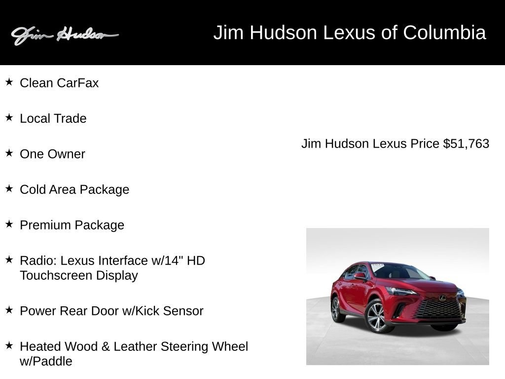 Certified 2023 Lexus RX 350 Premium w/ Cold Area Package FWD image 4