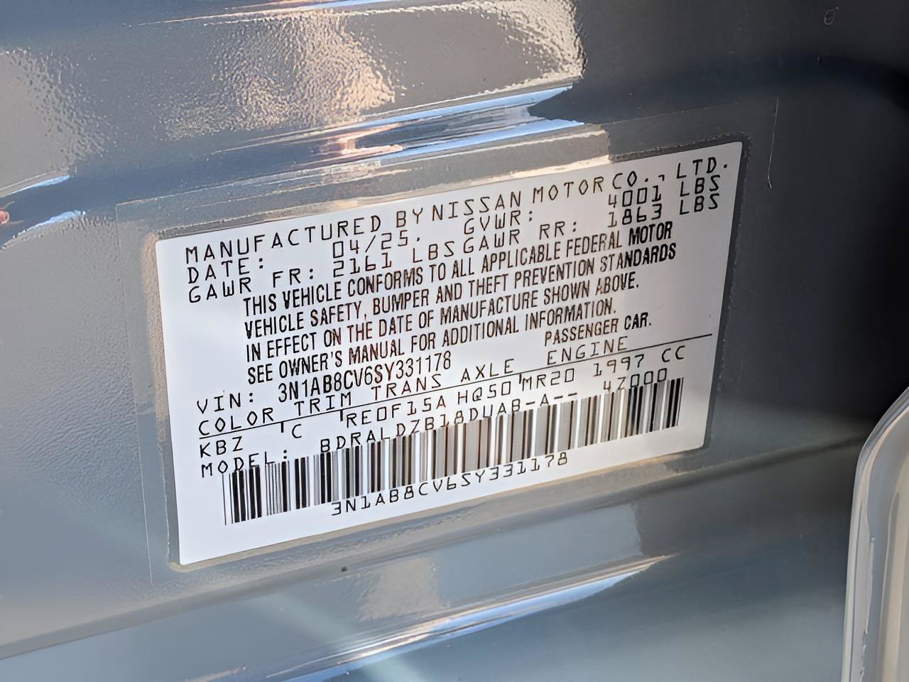 Certified 2025 Nissan Sentra SV w/ SV Premium Package FWD image 28