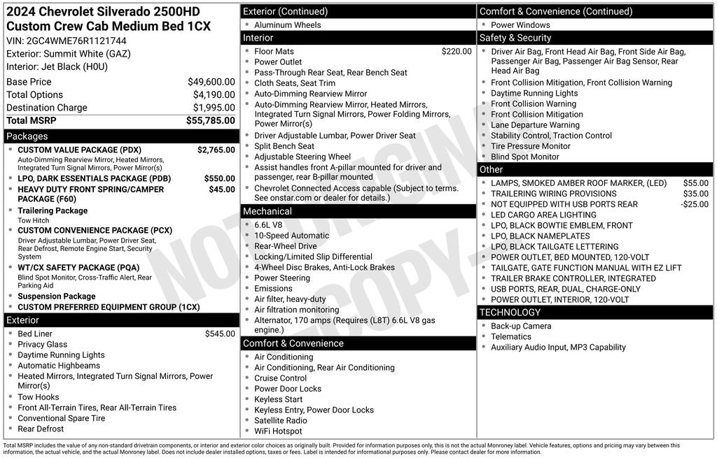 Used 2024 Chevrolet Silverado 2500 Custom w/ Custom Value Package image 5