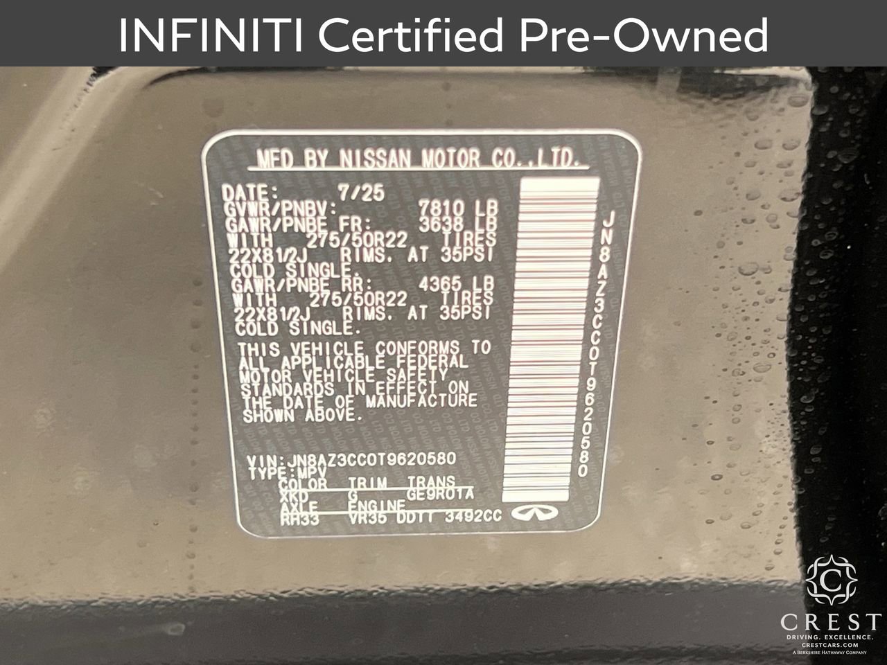 Certified 2026 INFINITI QX80 Autograph w/ Premium Cargo Package image 34