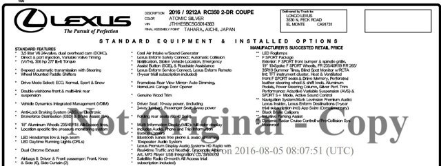 Used 2016 Lexus RC 350 image 2