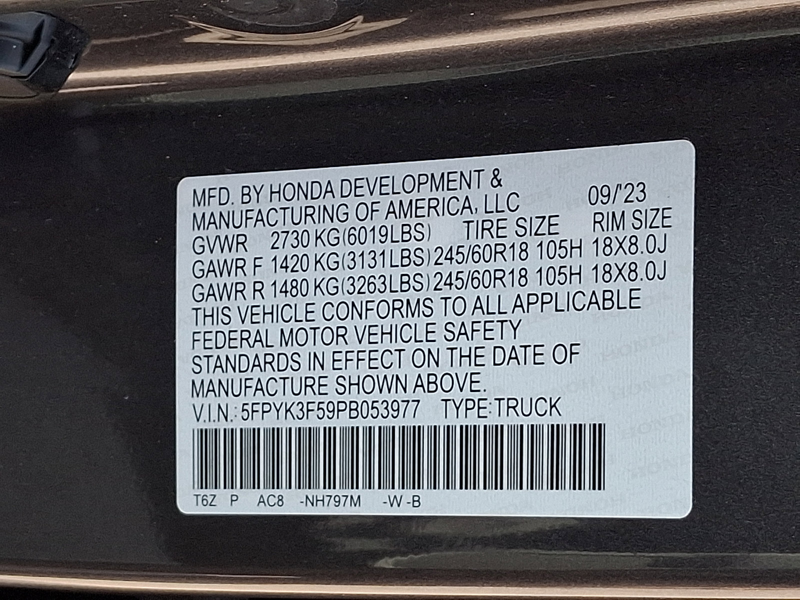 Used 2023 Honda Ridgeline RTL image 27