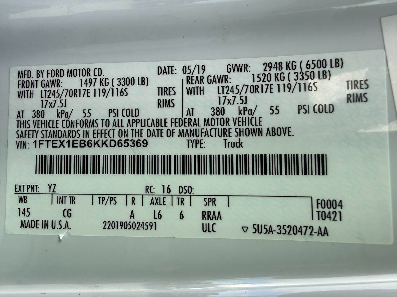 Used 2019 Ford F150 XL w/ Equipment Group 101A Mid image 44