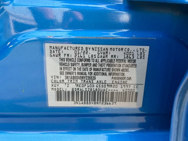Used 2022 Nissan Sentra SR w/ SR Premium Package FWD image 17