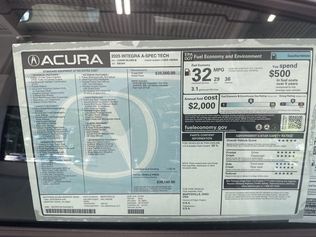 New 2025 Acura Integra A-Spec image 18