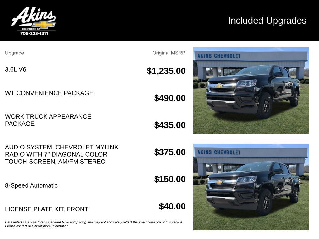 Certified 2017 Chevrolet Colorado W/T w/ WT Convenience Package RWD image 3