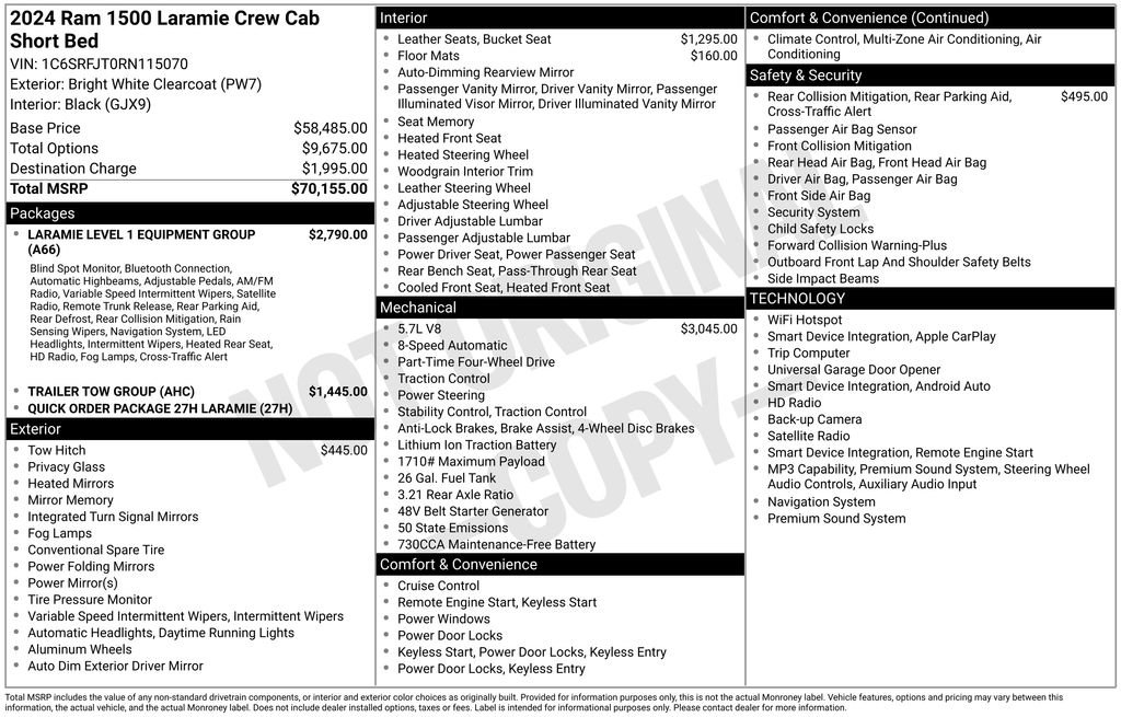 Used 2024 RAM 1500 Laramie AWD/4WD image 7