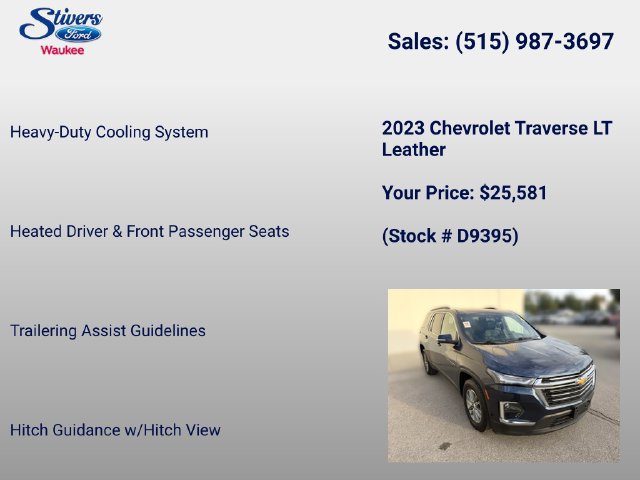 Used 2023 Chevrolet Traverse LT w/ LPO, Floor Liner Package AWD/4WD image 16