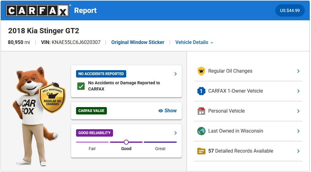 Used 2018 Kia Stinger GT2 AWD/4WD image 2