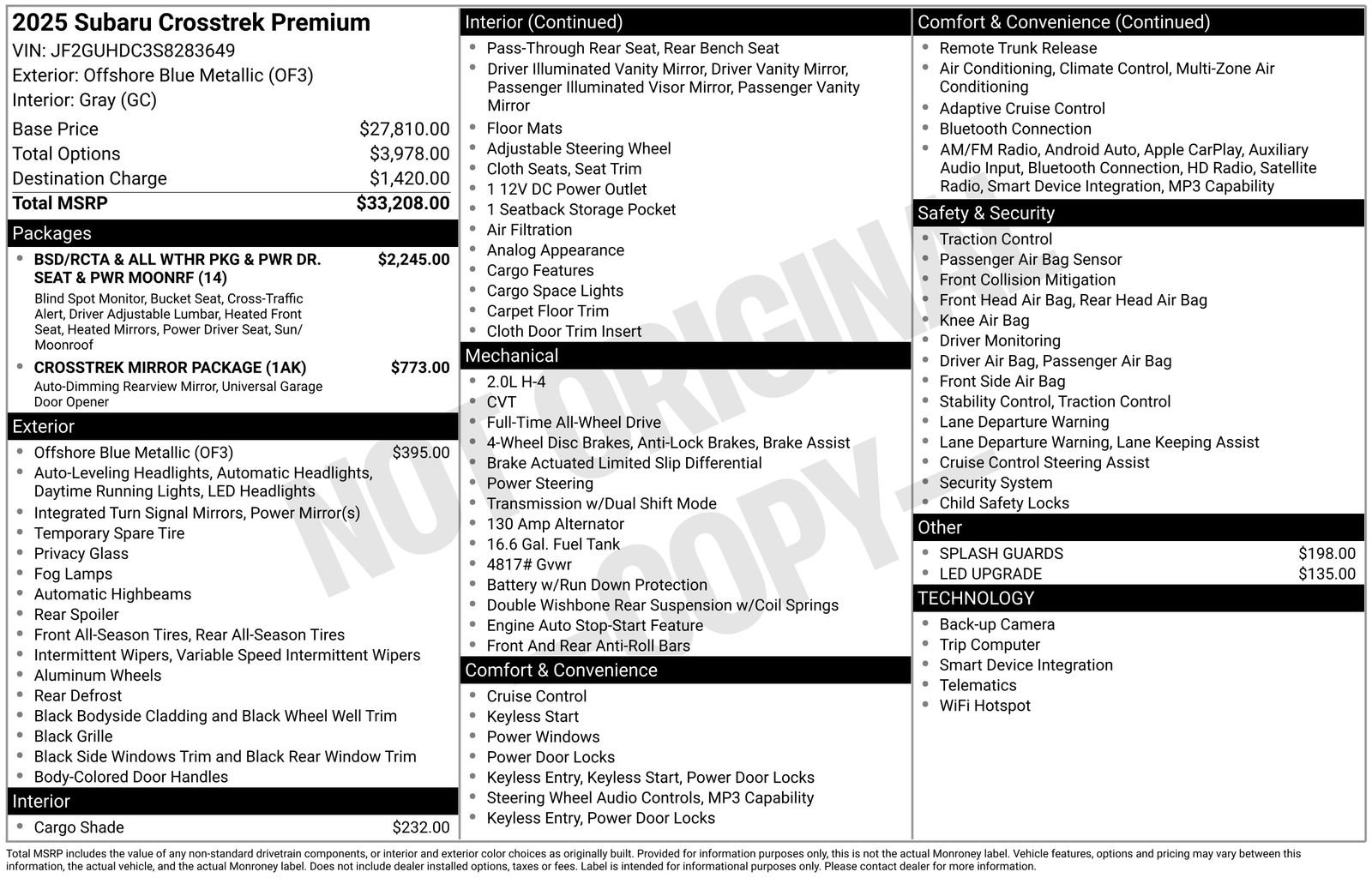 Used 2025 Subaru Crosstrek 2.0i Premium AWD/4WD image 21