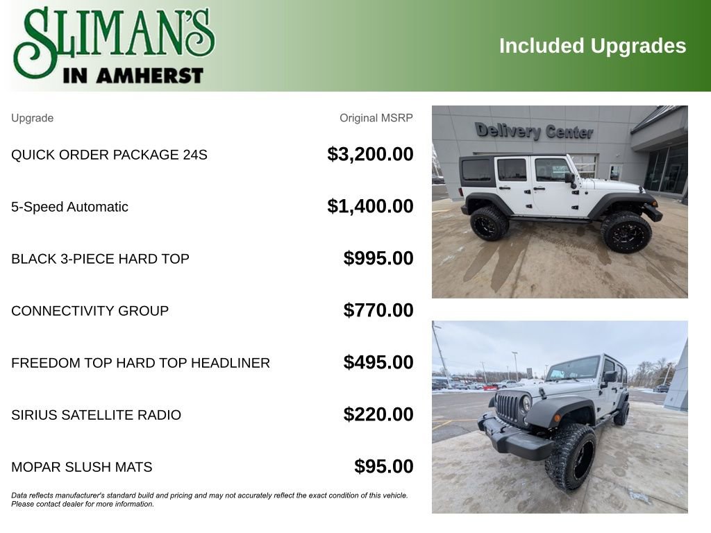 Used 2017 Jeep Wrangler Unlimited Sport w/ Quick Order Package 24S AWD/4WD image 5
